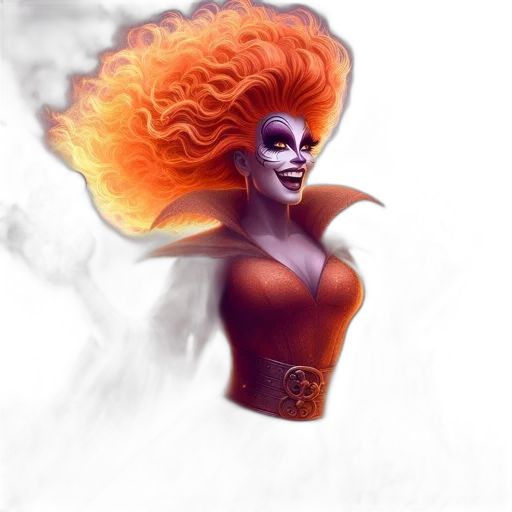 hair, mask, face, fantasy art transparent PNG cut-out