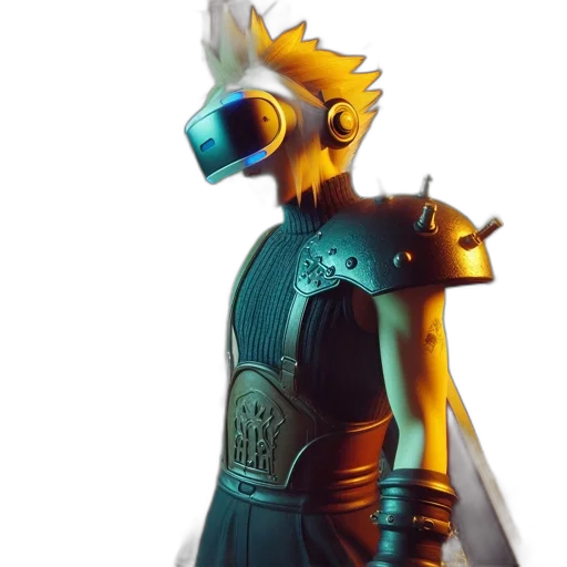 robot, mask, staff, sword transparent PNG cut-out