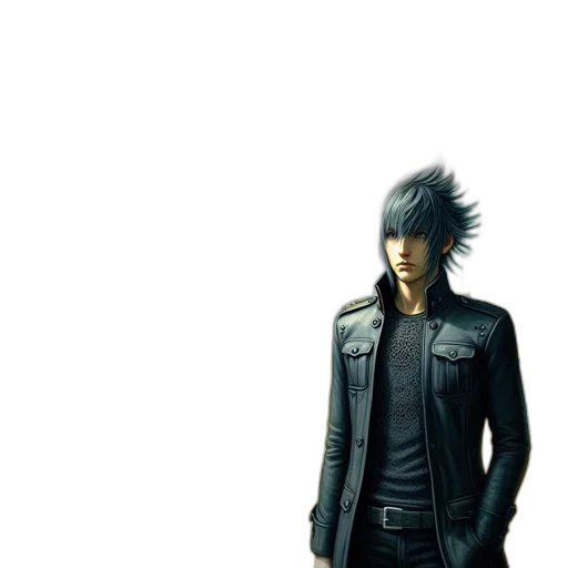 jacket, hat, hair, weapon transparent PNG cut-out