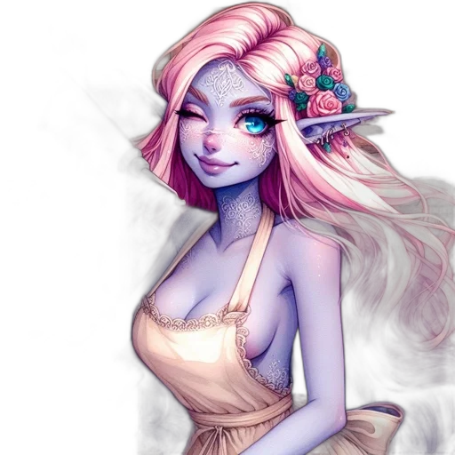 dress, fantasy art, concept art, watercolor transparent PNG cut-out