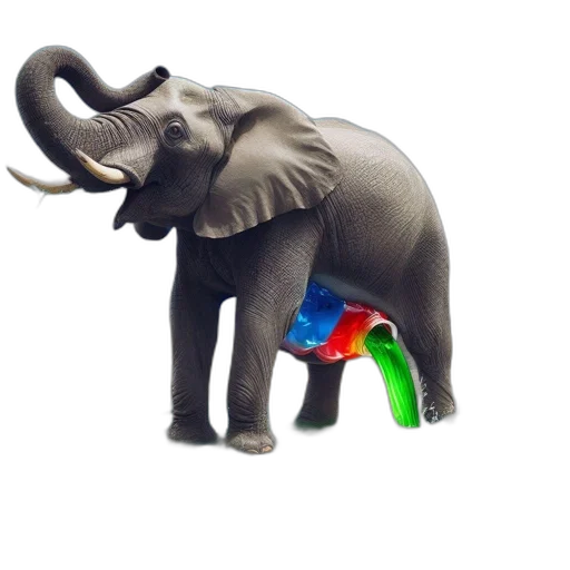 animal, umbrella, creature, 3d render transparent PNG cut-out
