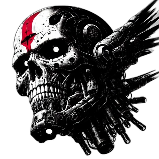 weapon, face, comic book art, concept art transparent PNG cut-out