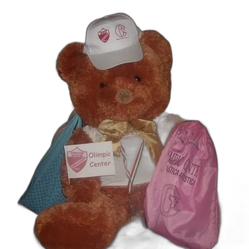 stuffed, bear, white, hat transparent PNG cut-out