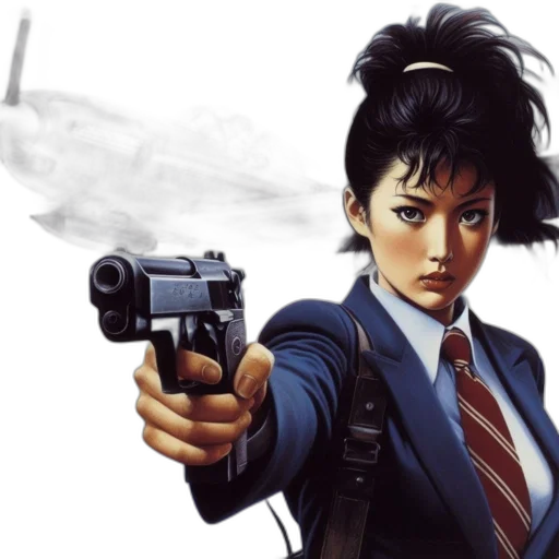 weapon, comic book art, concept art, cyberpunk transparent PNG cut-out