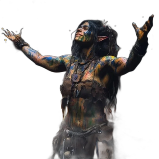 creature, concept art, fantasy art, 3d render transparent PNG cut-out
