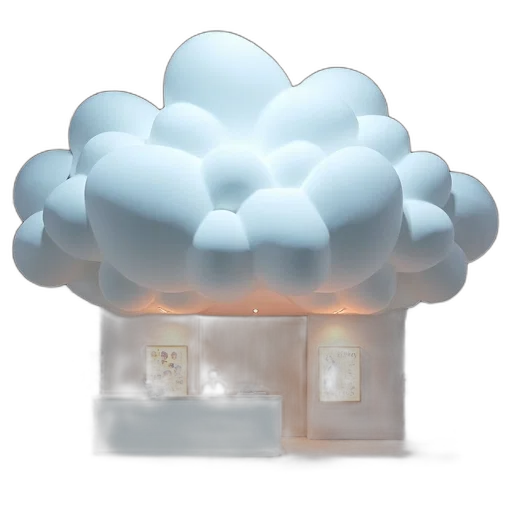 building, umbrella, furniture, 3d render transparent PNG cut-out