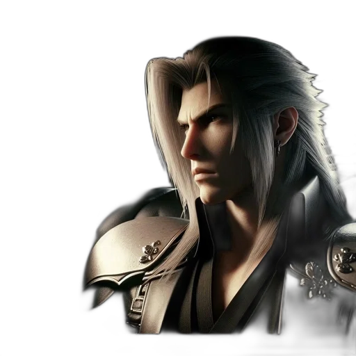 face, sword, weapon, jacket transparent PNG cut-out