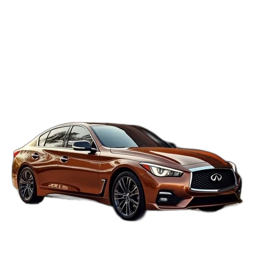 car, photorealistic, 3d render, copper transparent PNG cut-out