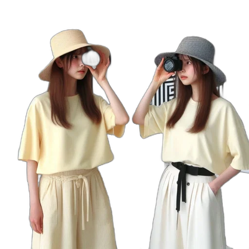 dress, hat, 3d render, golden transparent PNG cut-out