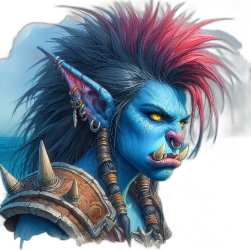 face, staff, fantasy art, concept art transparent PNG cut-out