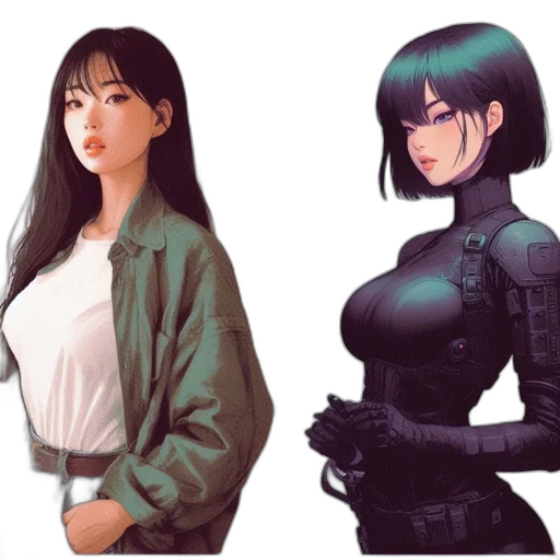 jacket, robot, cyberpunk, concept art transparent PNG cut-out