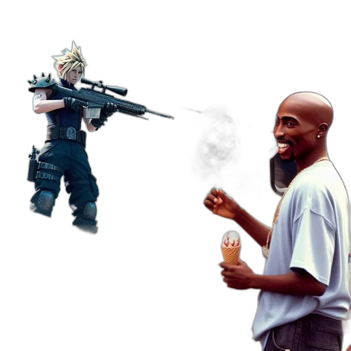 weapon, concept art, pixel art, vaporwave transparent PNG cut-out