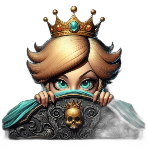 crown, face, jewelry, fantasy art transparent PNG cut-out