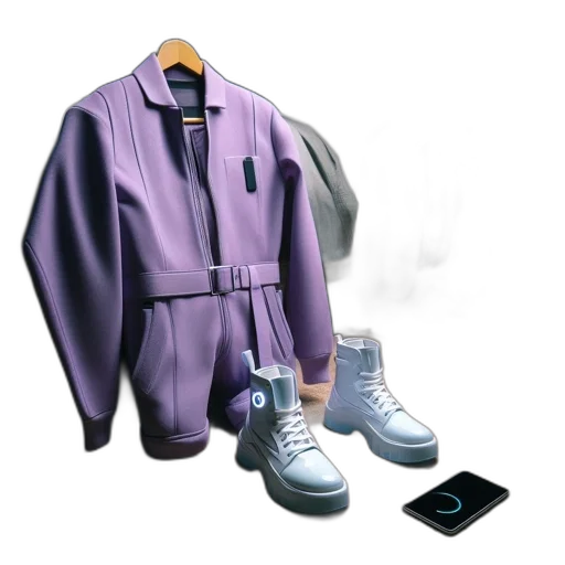 jacket, dress, shoes, robot transparent PNG cut-out