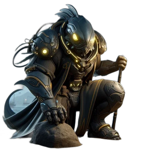 mask, staff, robot, weapon transparent PNG cut-out