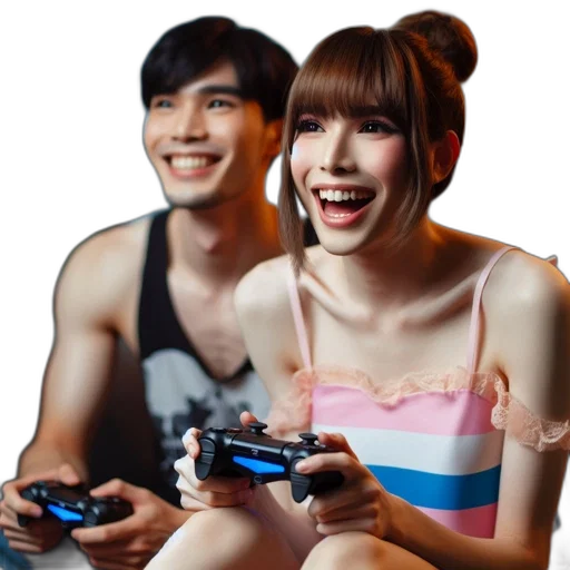 dress, face, robot, photorealistic transparent PNG cut-out