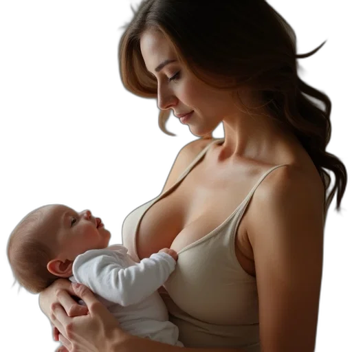 photorealistic, oil painting, woman, breast transparent PNG cut-out