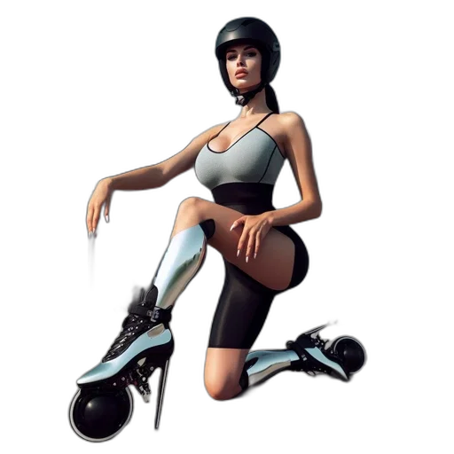 robot, shoes, concept art, photorealistic transparent PNG cut-out