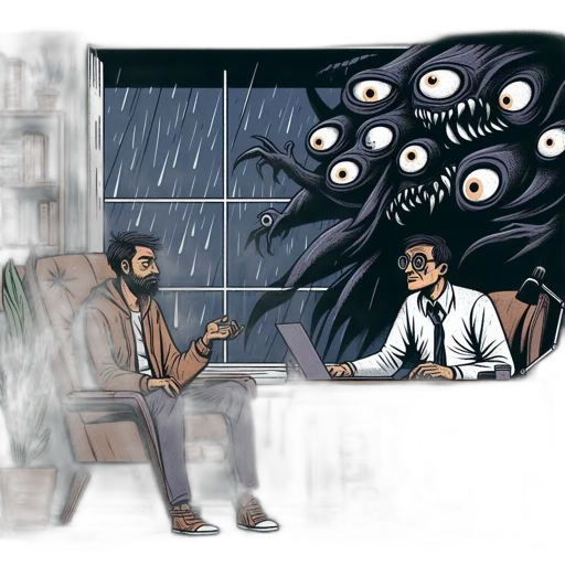 umbrella, concept art, comic book art, cyberpunk transparent PNG cut-out