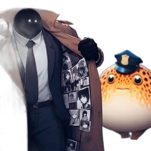 jacket, animal, mask, staff transparent PNG cut-out