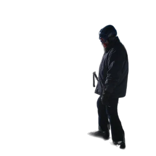 jacket, staff, hat, mask transparent PNG cut-out