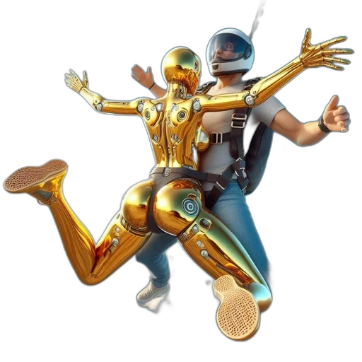 robot, weapon, concept art, 3d render transparent PNG cut-out