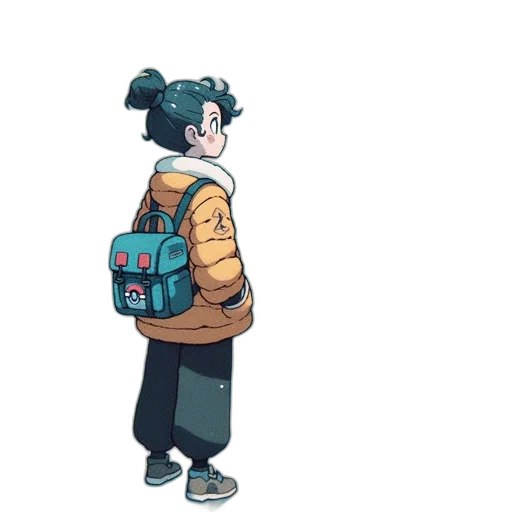jacket, staff, robot, weapon transparent PNG cut-out