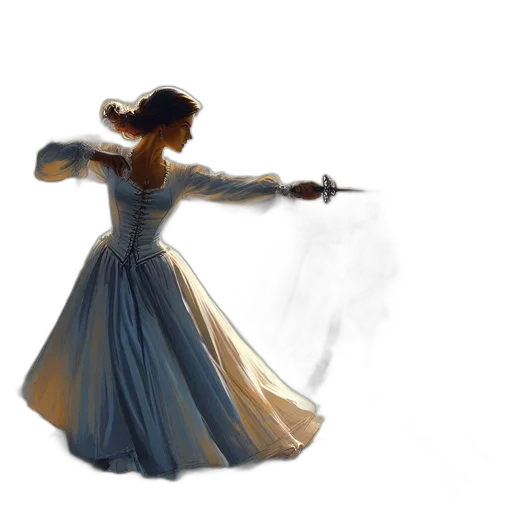 dress, sword, weapon, staff transparent PNG cut-out