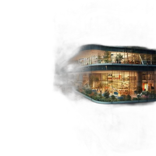 building, 3d render, concept art, photorealistic transparent PNG cut-out