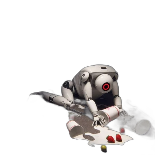 robot, staff, weapon, creature transparent PNG cut-out