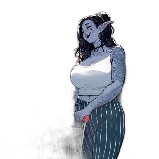 dress, creature, concept art, comic book art transparent PNG cut-out