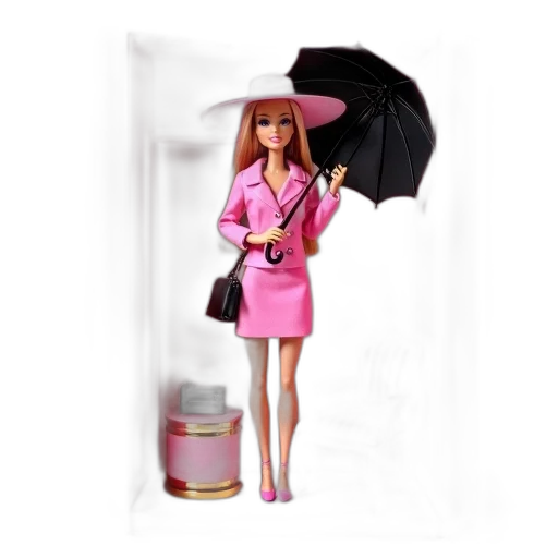 umbrella, dress, concept art, 3d render transparent PNG cut-out