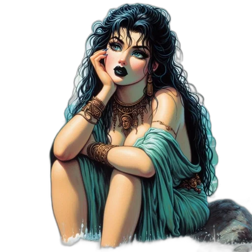 jewelry, fantasy art, comic book art, concept art transparent PNG cut-out
