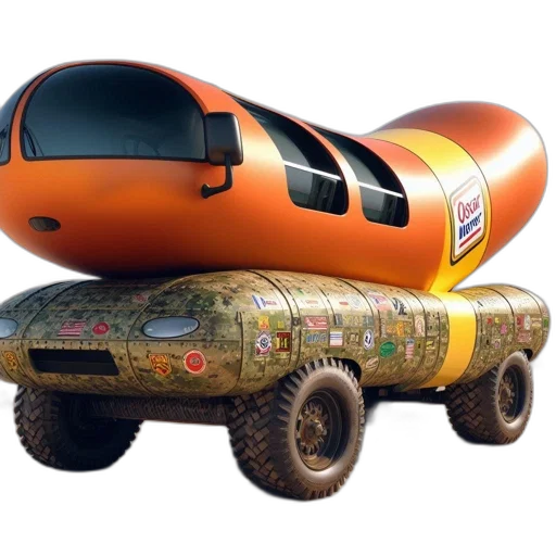 car, weapon, concept art, 3d render transparent PNG cut-out