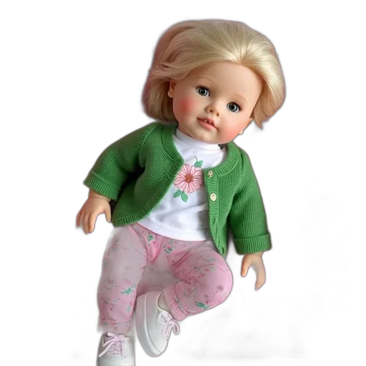 jacket, 3d render, photorealistic, doll transparent PNG cut-out