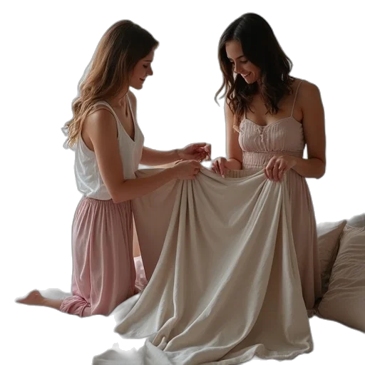 dress, jewelry, earth tones, pastel transparent PNG cut-out