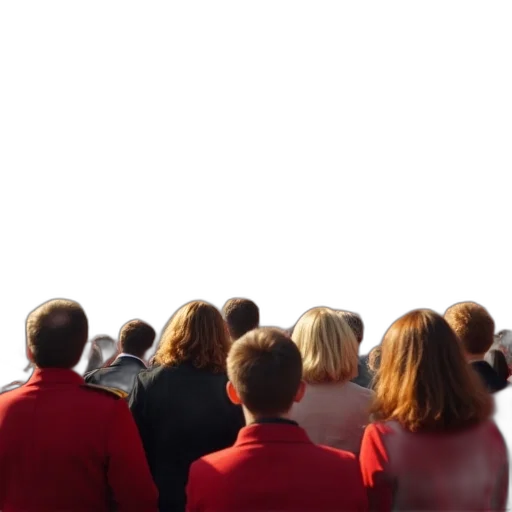 staff, jacket, large, crowd transparent PNG cut-out