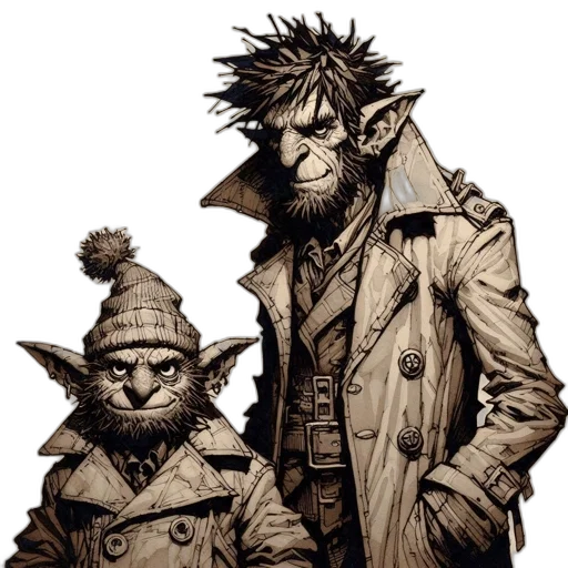jacket, concept art, comic book art, fantasy art transparent PNG cut-out
