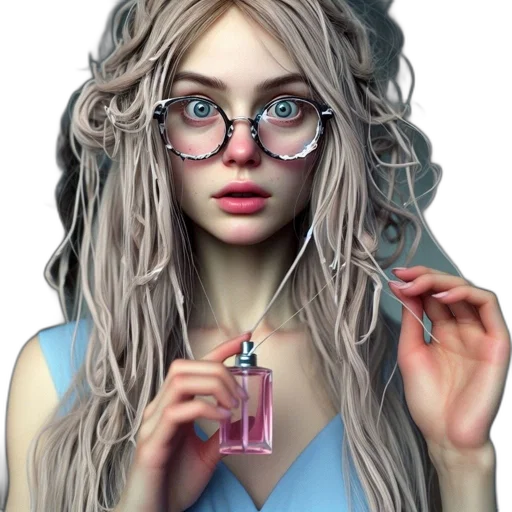 hair, jewelry, dress, face transparent PNG cut-out