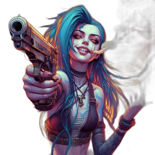 weapon, cyberpunk, comic book art, concept art transparent PNG cut-out