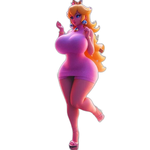 dress, 3d render, concept art, vaporwave transparent PNG cut-out