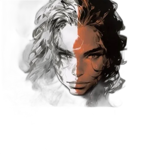 hair, face, mask, crown transparent PNG cut-out