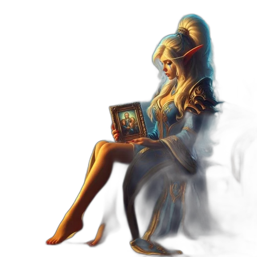 dress, staff, fantasy art, concept art transparent PNG cut-out