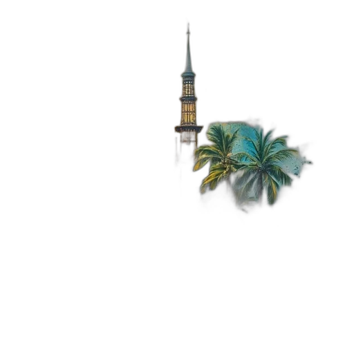 umbrella, tree, building, animal transparent PNG cut-out