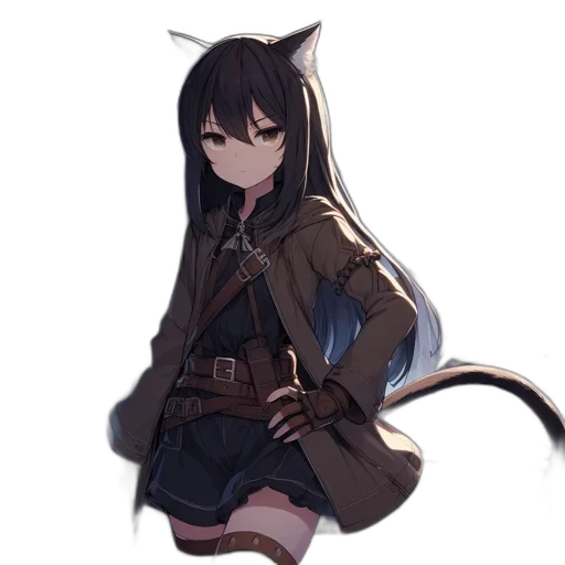 staff, jacket, animal, weapon transparent PNG cut-out