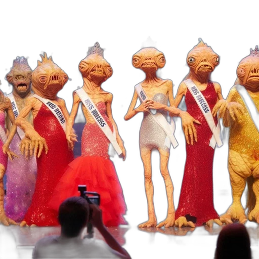 crown, dress, creature, concept art transparent PNG cut-out