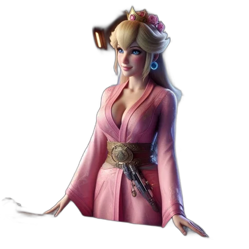 dress, staff, crown, concept art transparent PNG cut-out
