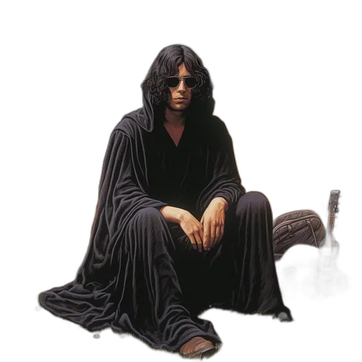 jacket, concept art, photorealistic, contemplative transparent PNG cut-out