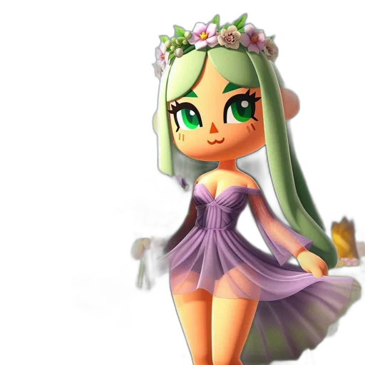 dress, crown, 3d render, concept art transparent PNG cut-out