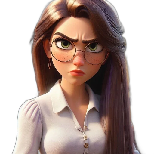 staff, face, dress, hair transparent PNG cut-out